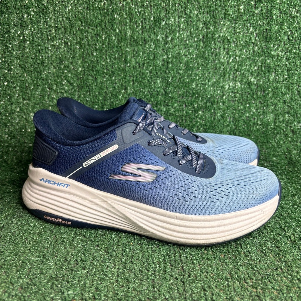 Skechers Go Walk Arch Fit Slip-Ins Stability Athletic Sneaker Blue Womens Size 8